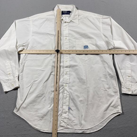 Polo‎ Ralph Lauren Shirt Men 16.5 34/35 White Button Down Oxford USA Preppy - Picture 4 of 8